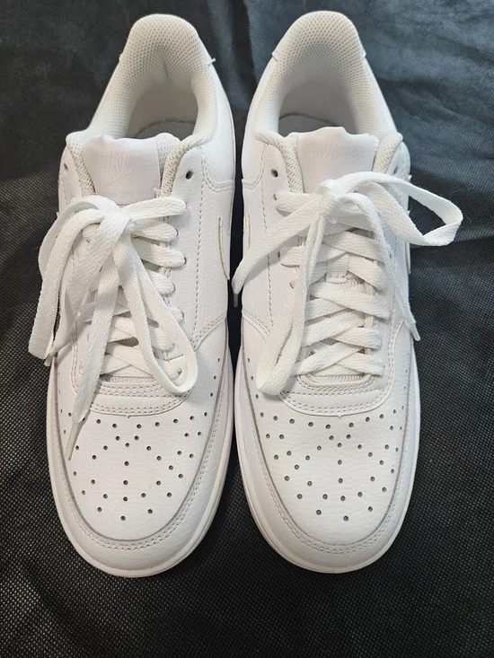 Nike Court Vision Low Triple White Men's 8.5 VERIFIED AUTHENTIC NWOB - Picture 13 of 16